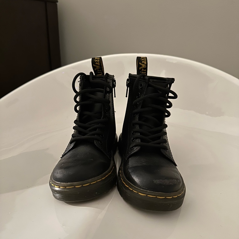 Boys toddler Dr Martens black leather boots size 11